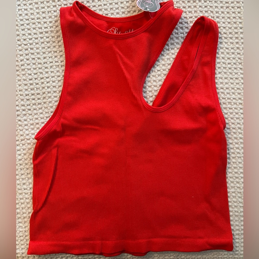 Mixology Suzette Cropped Red Top, O/S